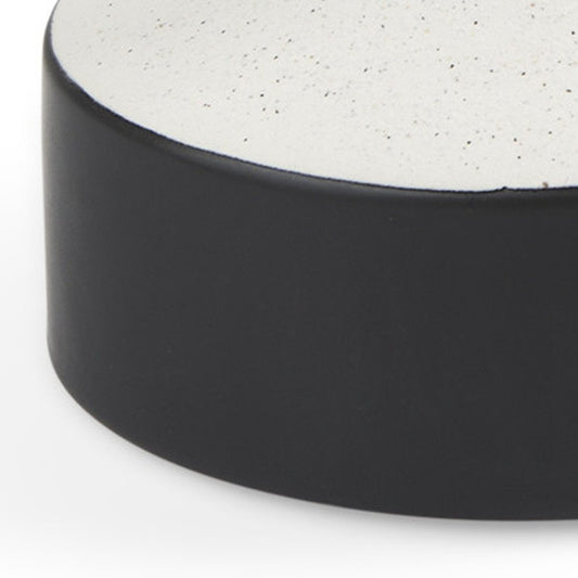 8" Black And White Ombre Ceramic Jug Vase