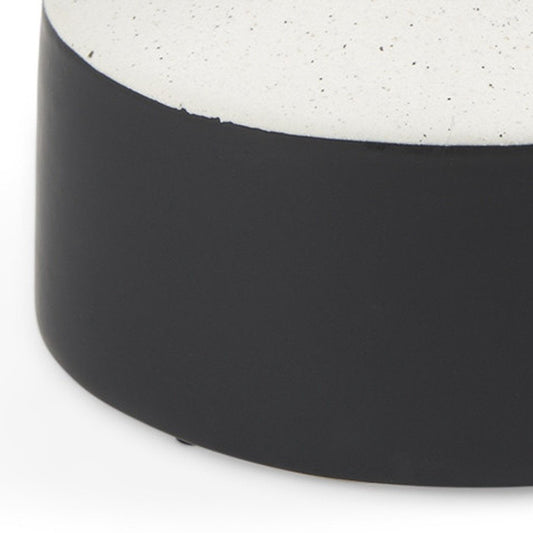 10" Black And White Ombre Ceramic Jug Vase