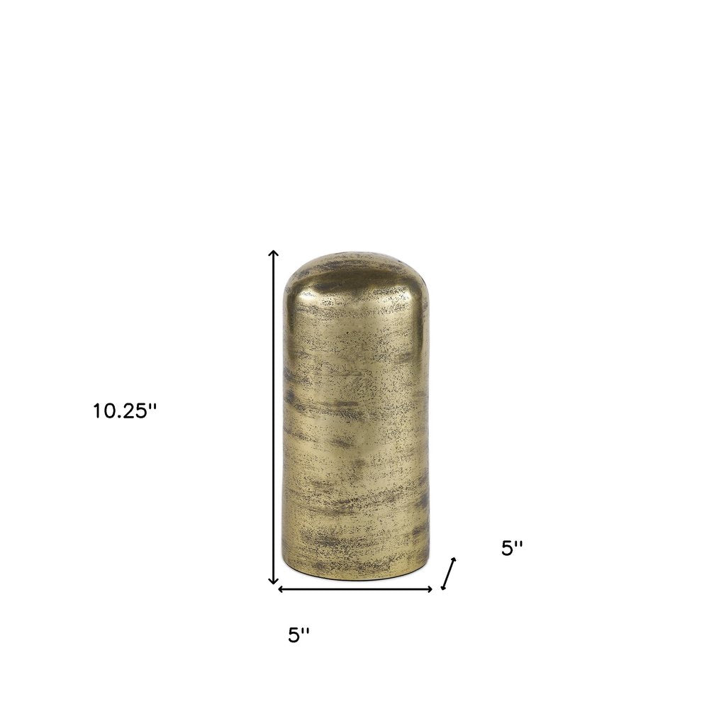 10" Brass Aluminum Tabletop Sculpture