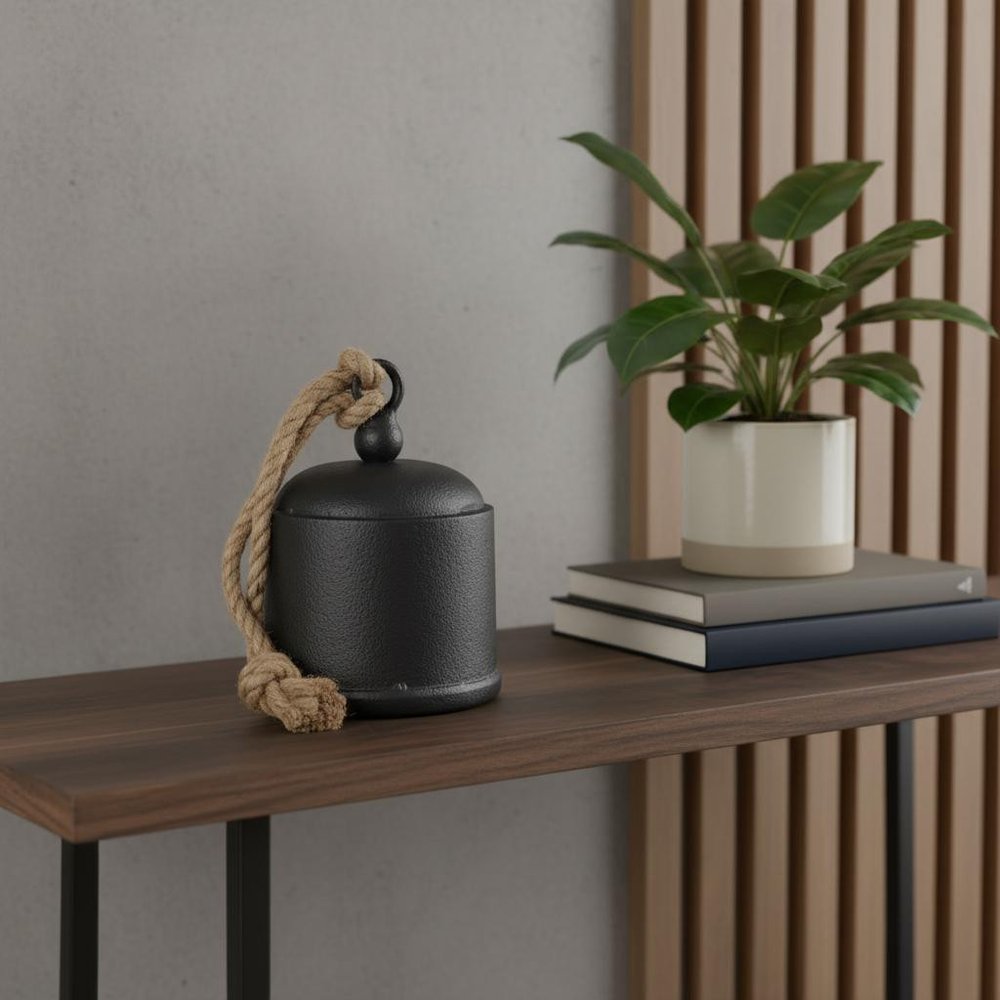 7" Black Metal Decorative Wall Sculpture