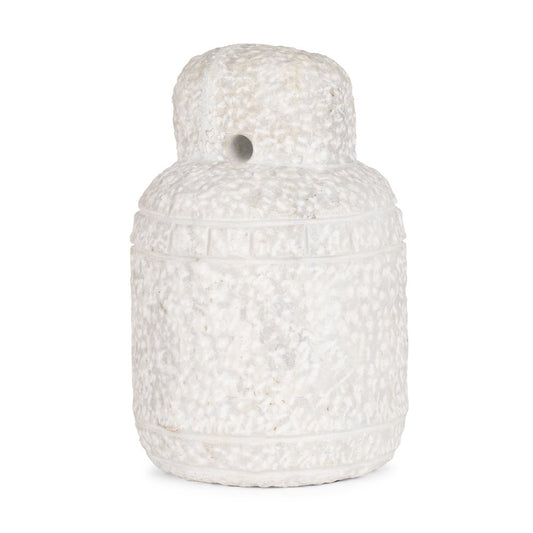 10" White Marble Door Stop