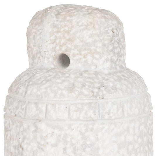 10" White Marble Door Stop
