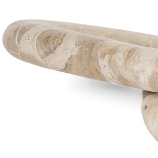 1" Beige Glass Decorative Wall Sculpture