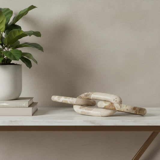 1" Beige Glass Decorative Wall Sculpture