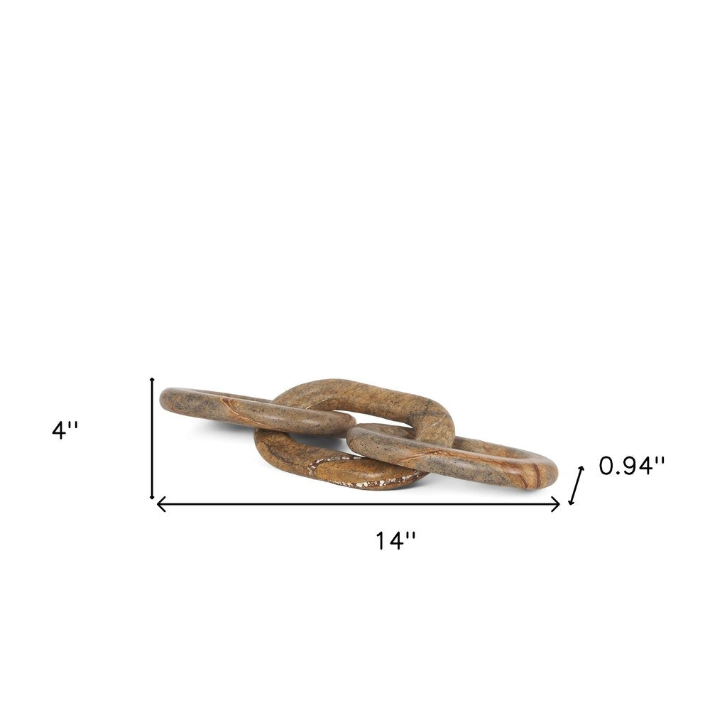 1" Brown Marble Tabletop Sculpture