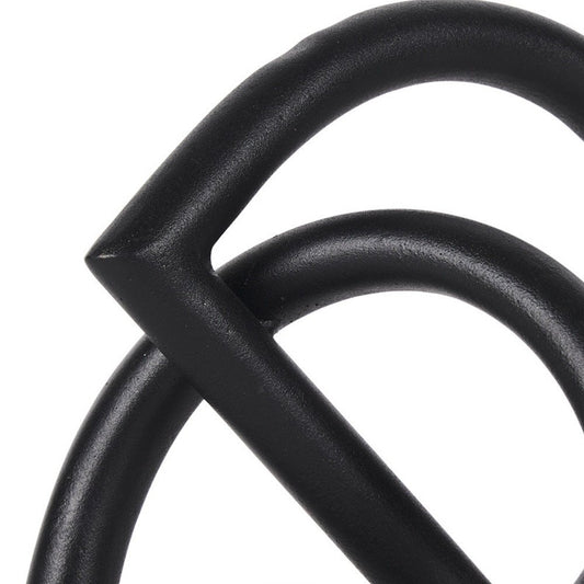 5" Black Iron Abstract Tabletop Sculpture