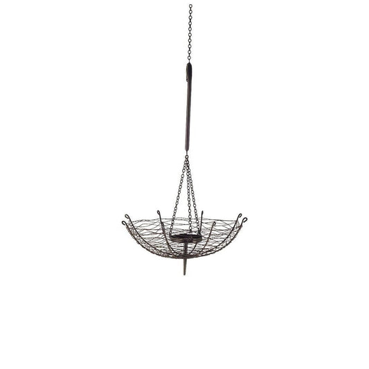 31" Black Distressed Woven Metal Lantern Candle Holder