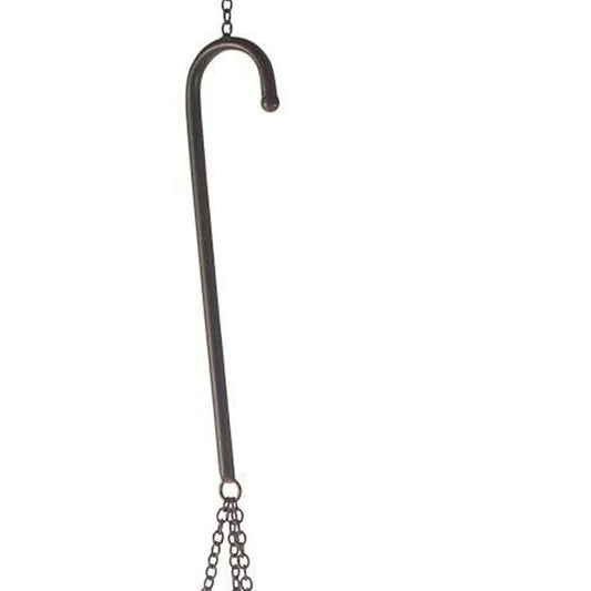 42" Black Distressed Woven Metal Lantern Candle Holder