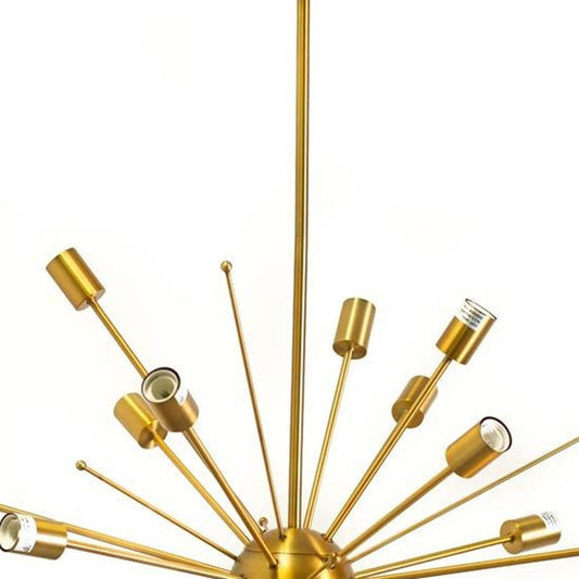 Gold Multi Light Metal Dimmable Chandelier