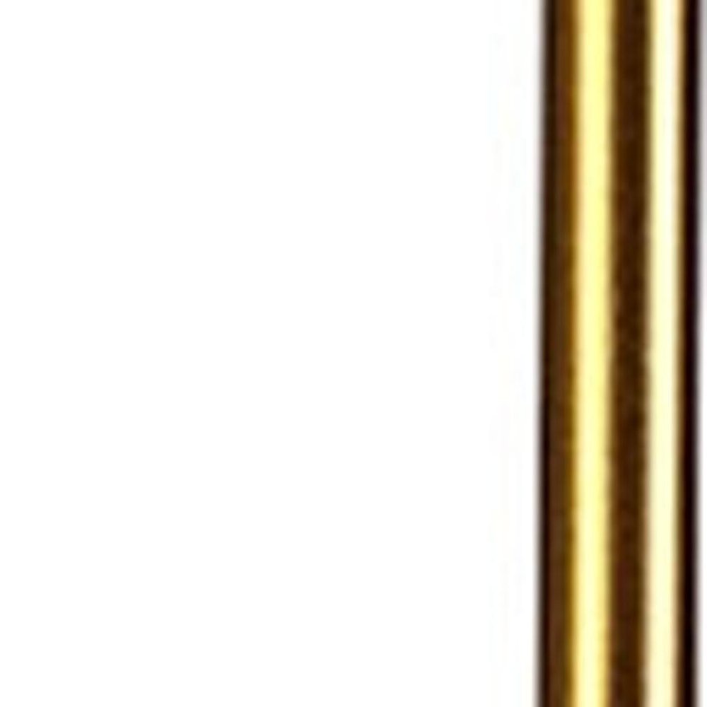 Brass Unique Statement Three Light Metal and Glass Dimmable Chandelier With White Shades