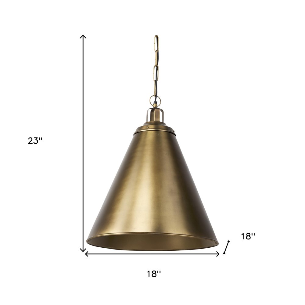 Gold Single Metal Dimmable Ceiling Light With Gold Shades
