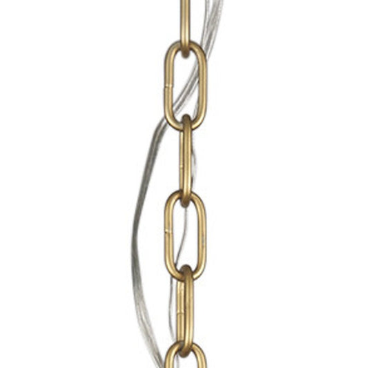 Gold And White Single Metal Dimmable Ceiling Light With White Shades