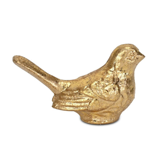 5" Gold Cast Iron Bird Figurine