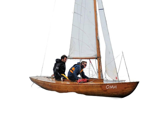 32" Unfinished Wood Hand Painted Model Boat