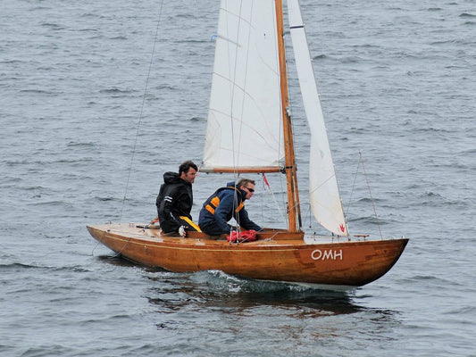 32" Unfinished Wood Hand Painted Model Boat