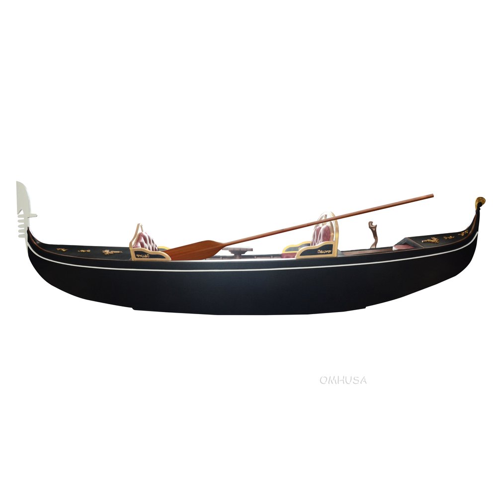 71" Unfinished Wood Hand Painted Model Boat