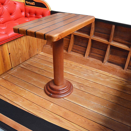 71" Unfinished Wood Hand Painted Model Boat