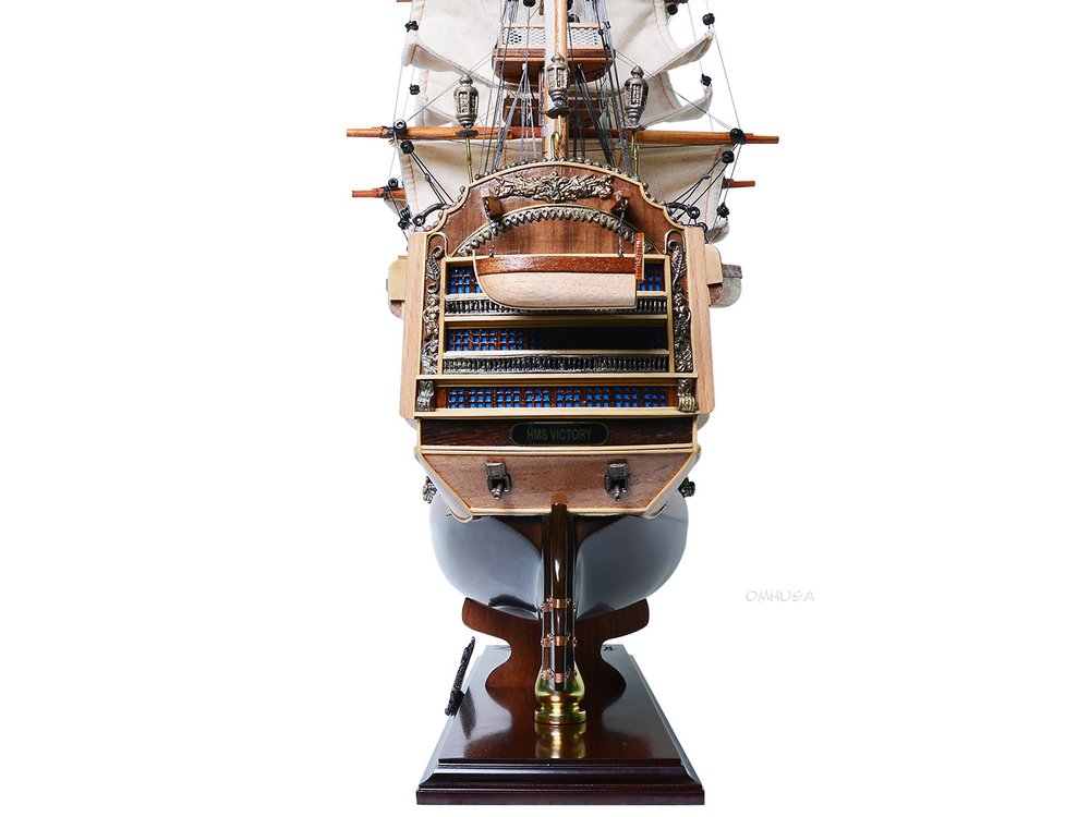 27" Unfinished Wood Hand Painted Model Boat