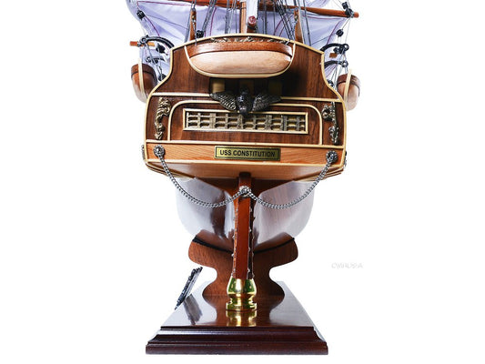 25" Unfinished Wood Hand Painted Model Boat