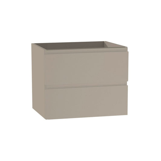 24" Light Brown Wood Freestanding Bathroom Vanity With White Sink And Two Drawers