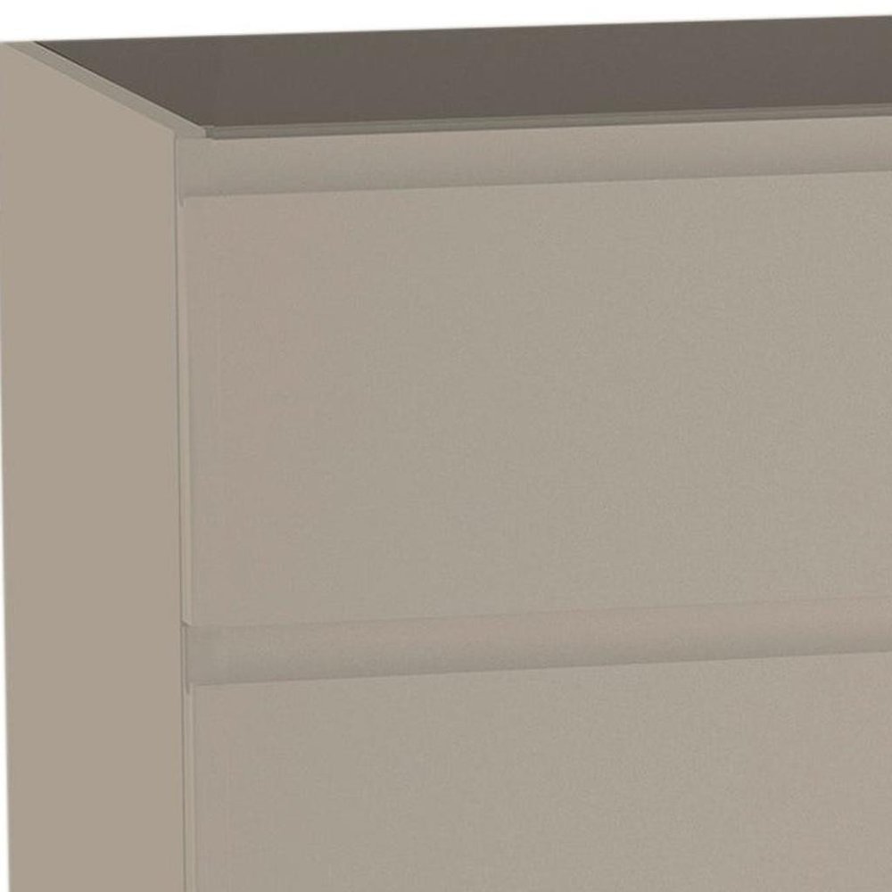 24" Light Brown Wood Freestanding Bathroom Vanity With White Sink And Two Drawers