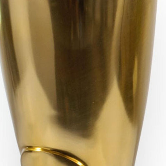 16" Gold Aluminum Firefighter Boot Umbrella Stand