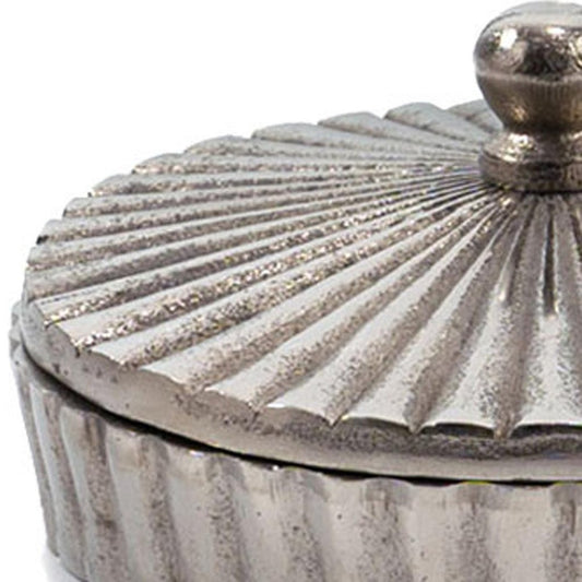 3" Silver Aluminum Decorative Keepsake Box