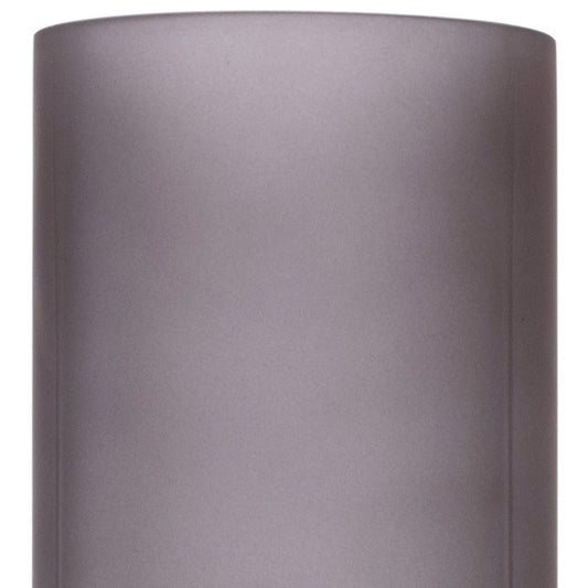 Set of Two Gray Glass Cylinder Table Vases