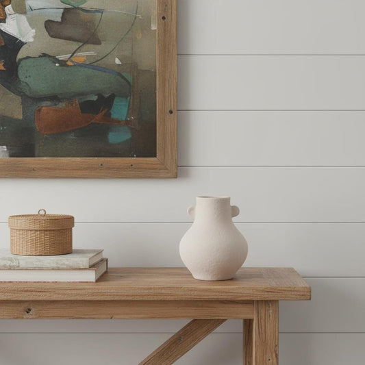 10" Beige Round Resin Urn