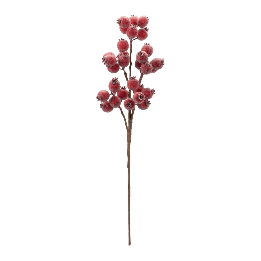 Set of Six 5" Red And Brown Artificial