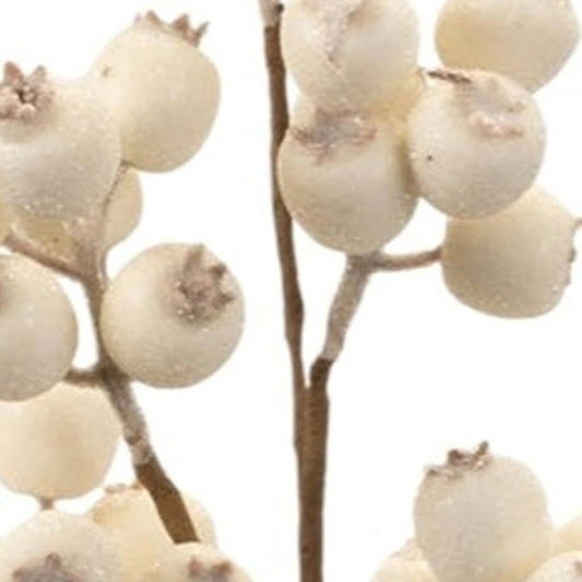 Set of Six 6" Ivory And Brown Artificial