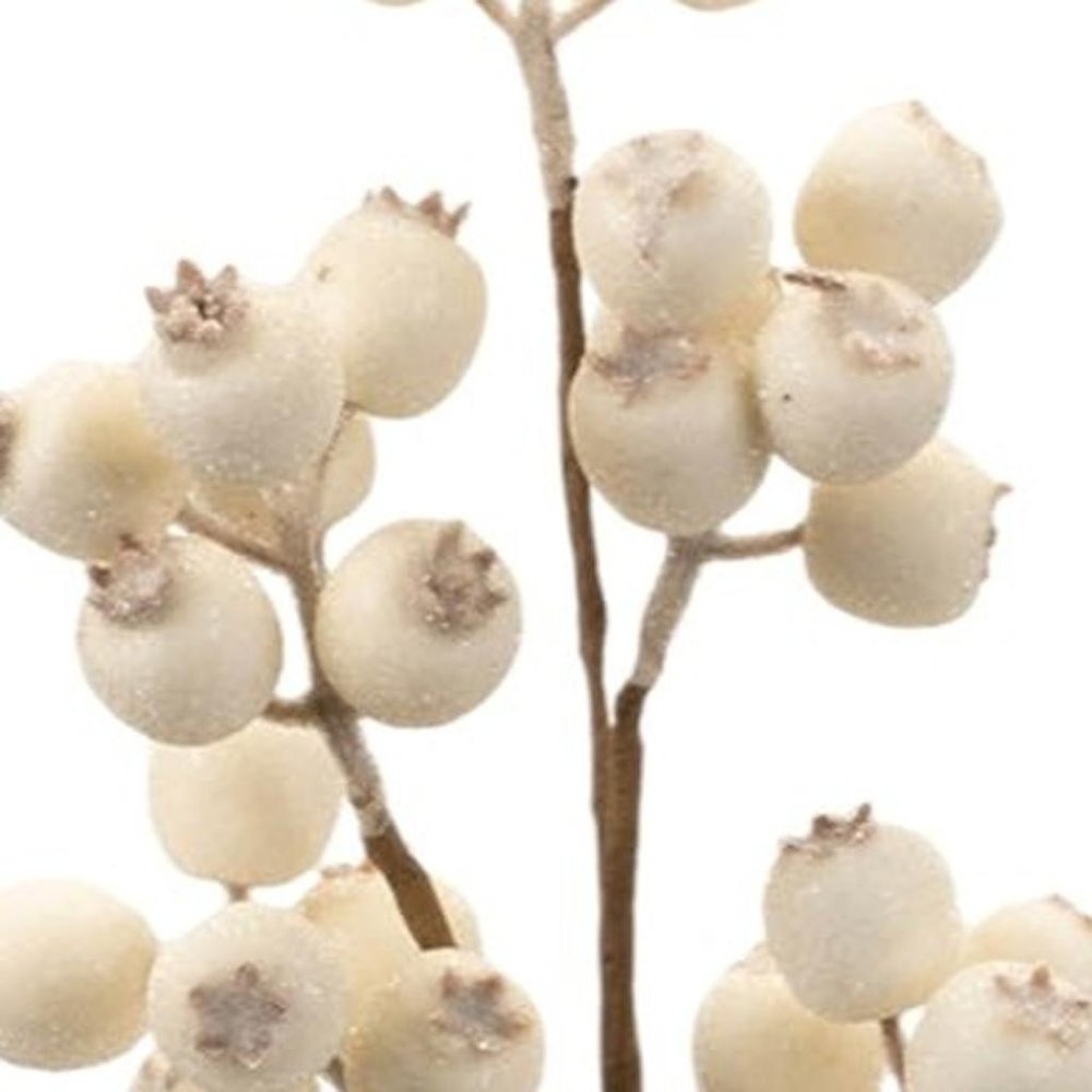 Set of Six 6" Ivory And Brown Artificial