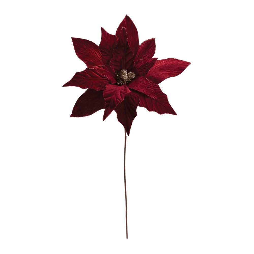 Set of Six 17" Red And Gold Artificial