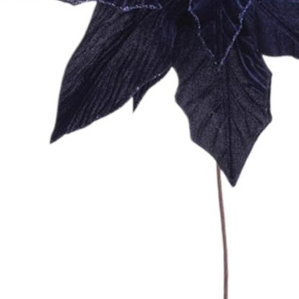 Set of Six 16" Navy Blue And Gold Artificial