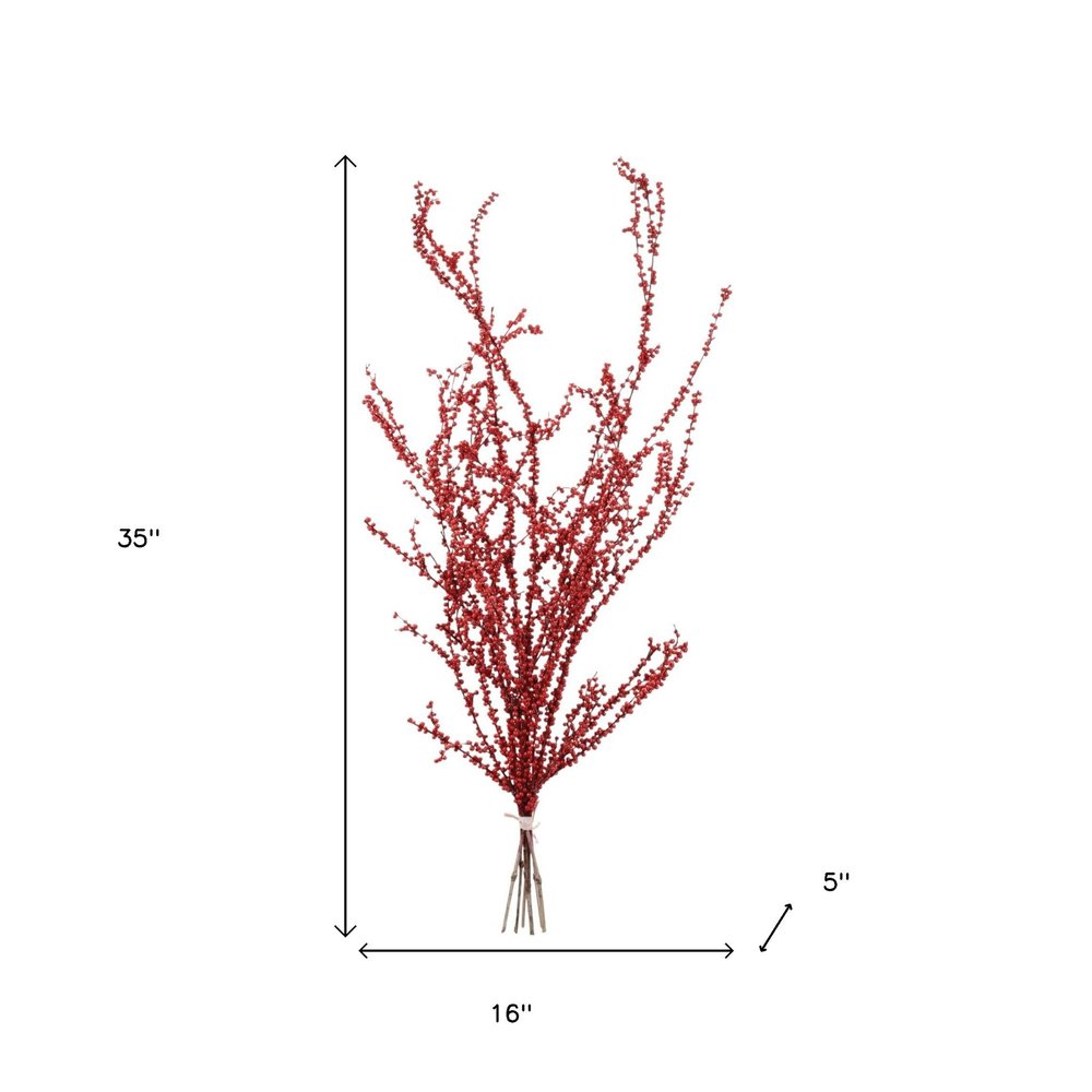 Set of Two 16" Red Artificial