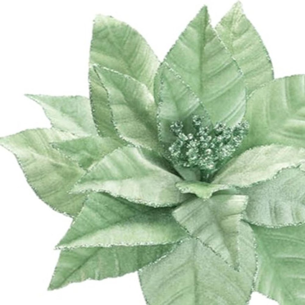 Set of Six 13" Mint Green And Brown Artificial