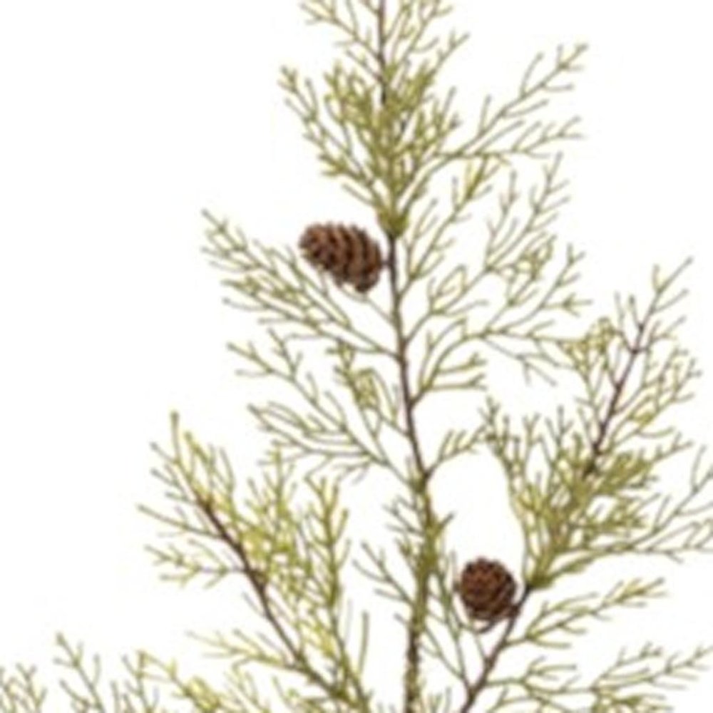 Set of Six 9" Green And Brown Artificial Pine