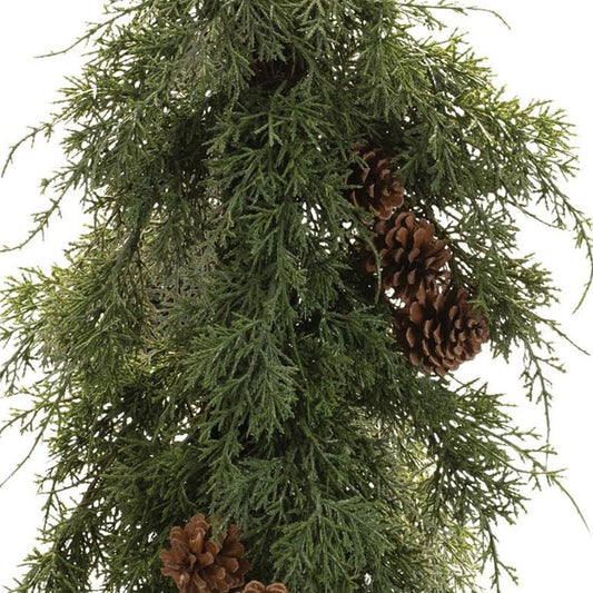 18" Green And Brown Artificial Pine