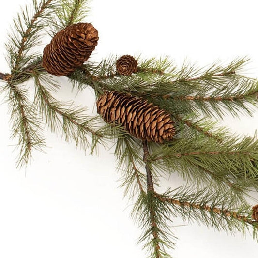 8" Green And Brown Artificial Pine