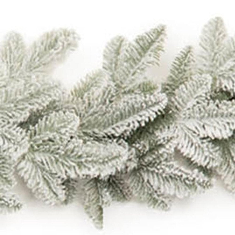 74" Green And White Artificial Pine