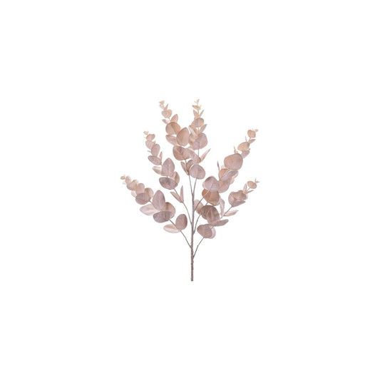 Set of Four 8" Beige And Brown Artificial Eucalyptus