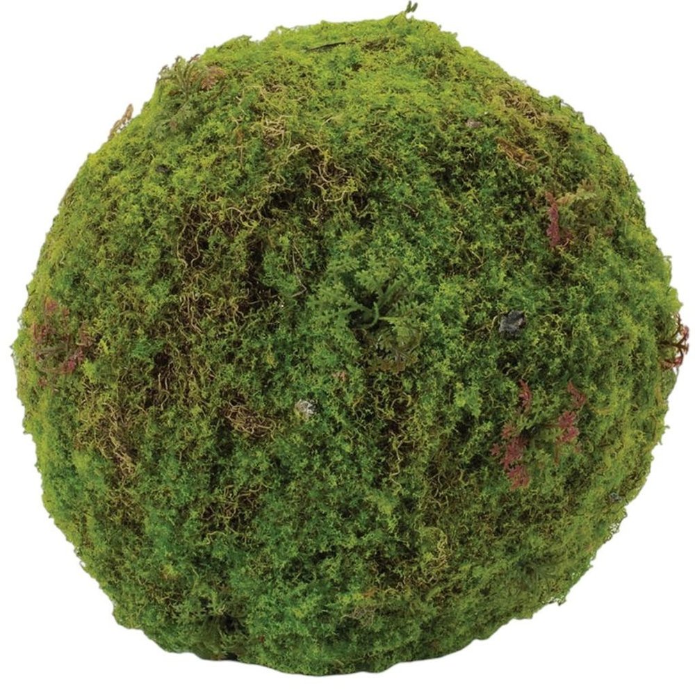 Set of Two 9" Green And Brown Artificial Moss
