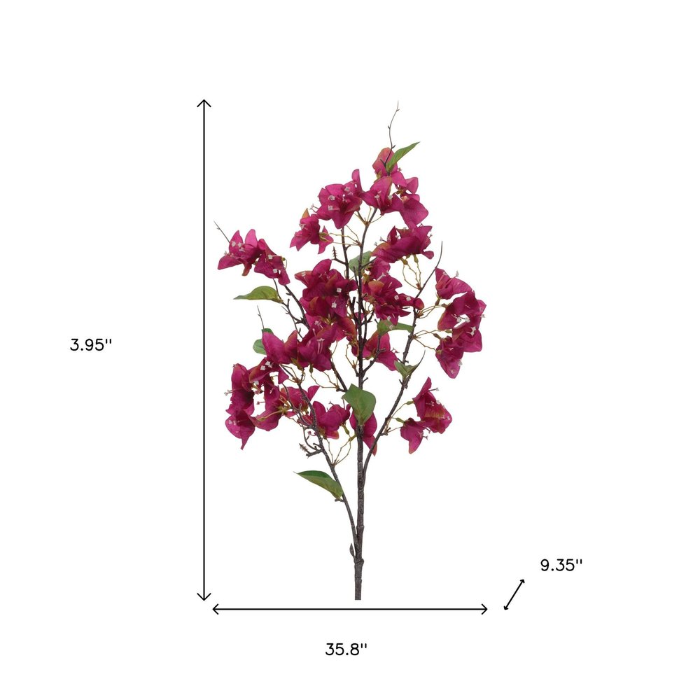 Set of Four 36" Purple Pink And Green Artificial Flowering