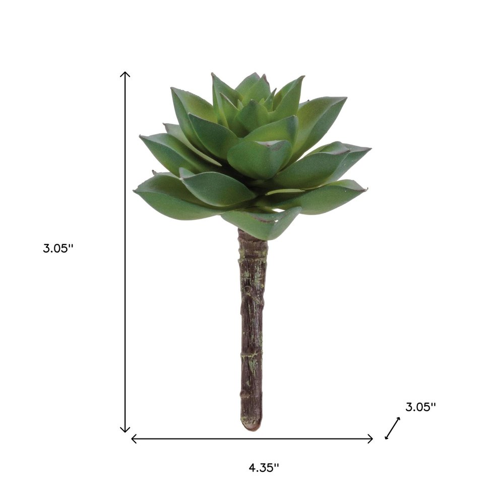 12 4" Green And Brown Artificial Succulent