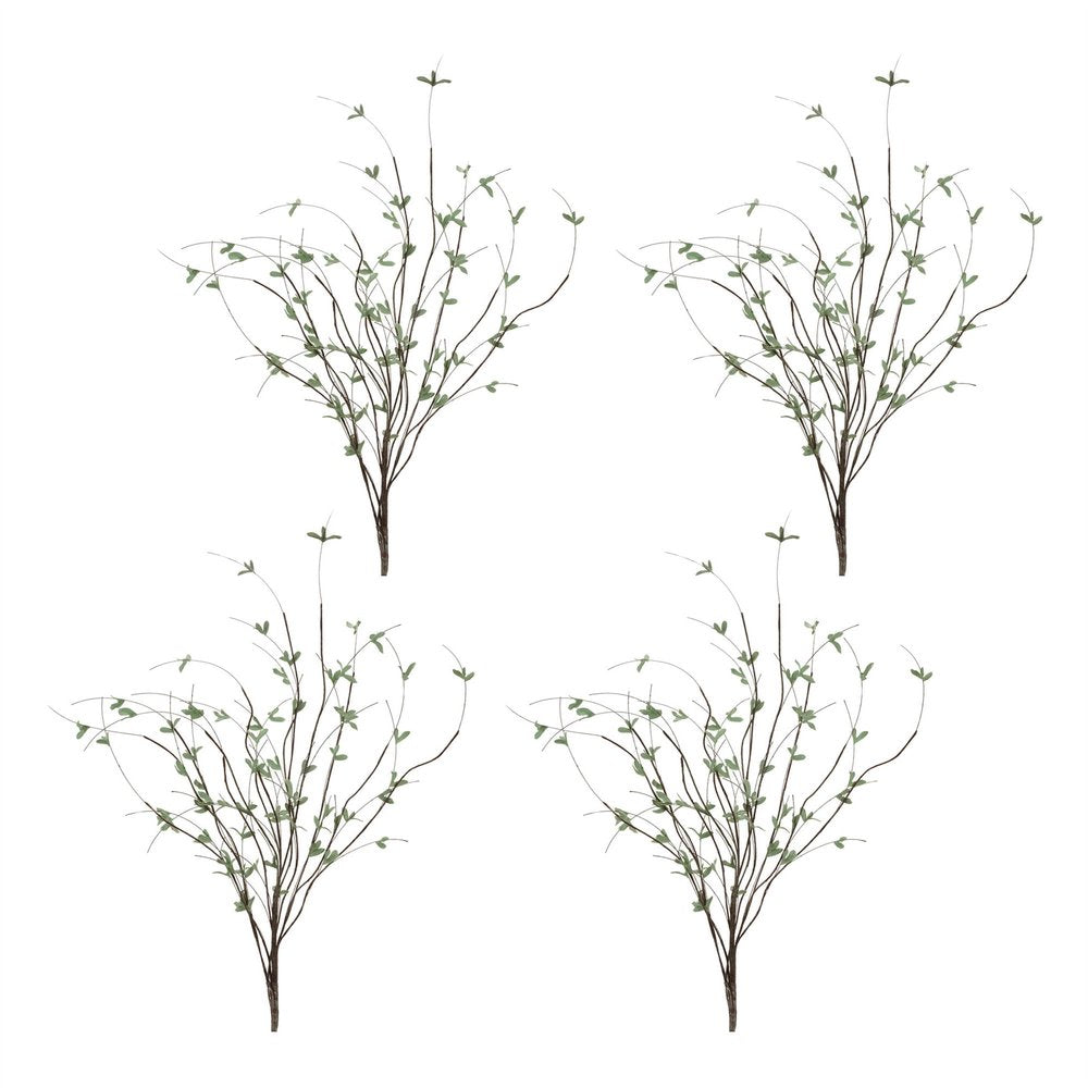 Set of Four 46" Green And Brown Artificial Foliage