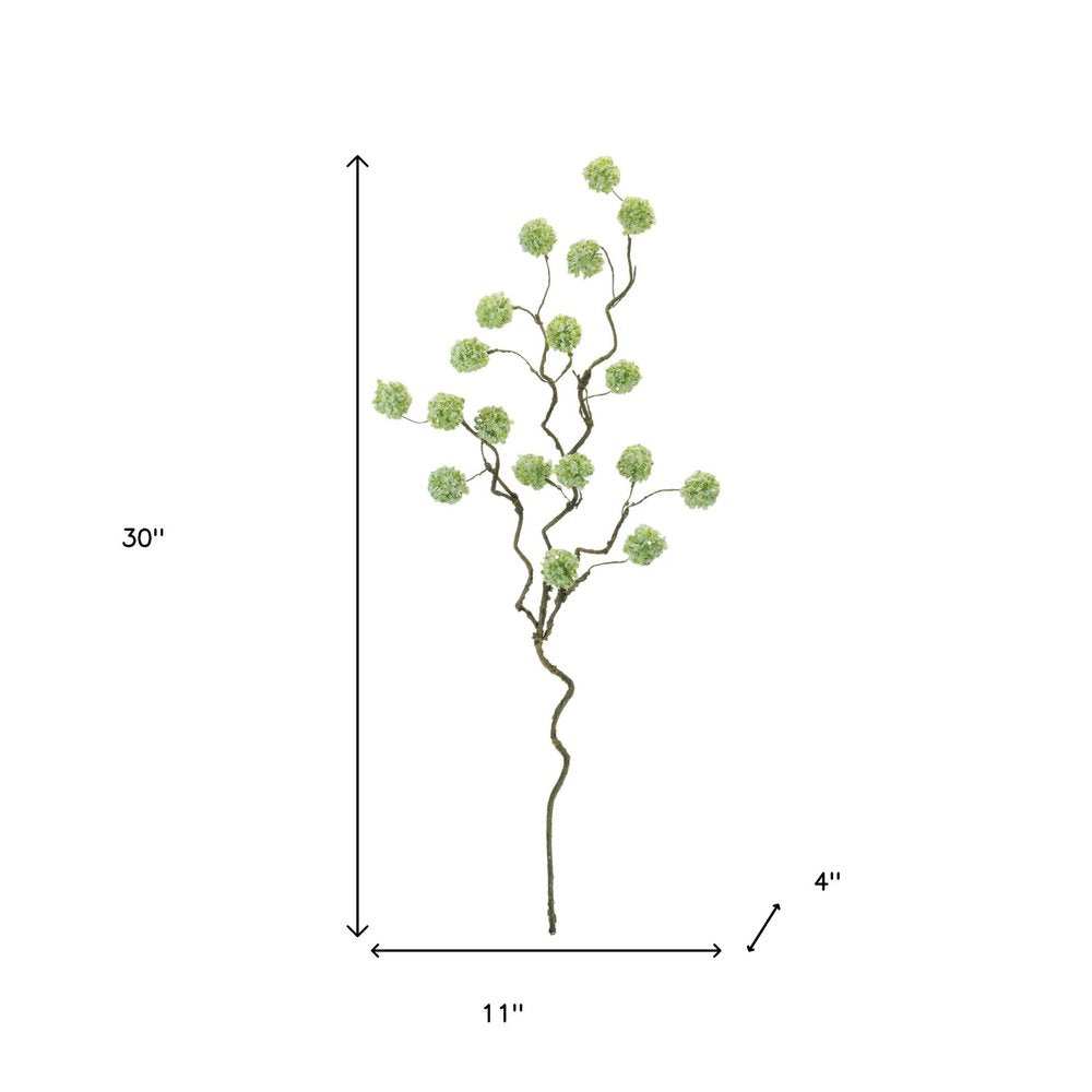 Set of Six 11" Green And Brown Artificial