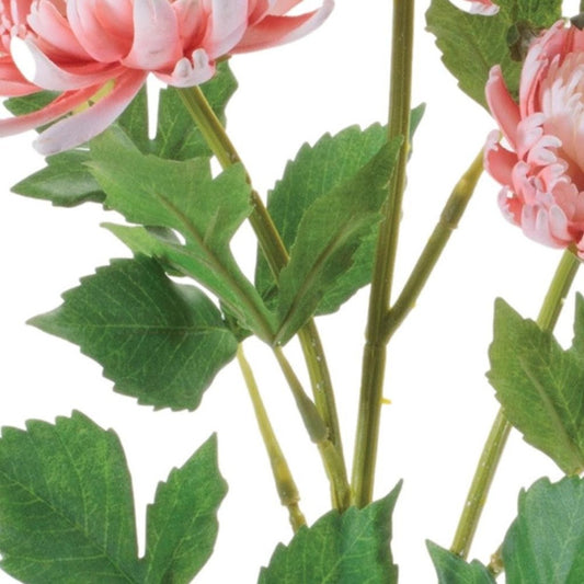 Set of Four 27" Pink White And Green Artificial Flowering