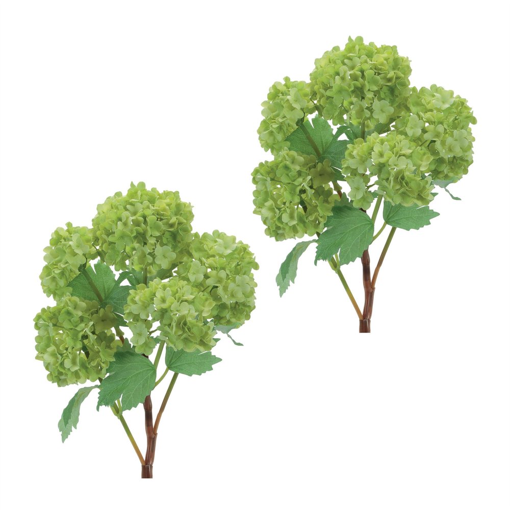 Set of Two 12" Green And Brown Artificial