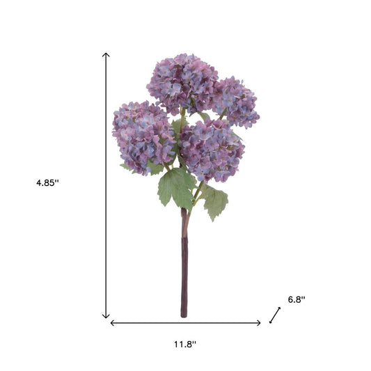 Set of Two 12" Purple Green And Brown Artificial