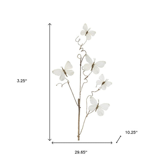 Set of Four 30" White Artificial